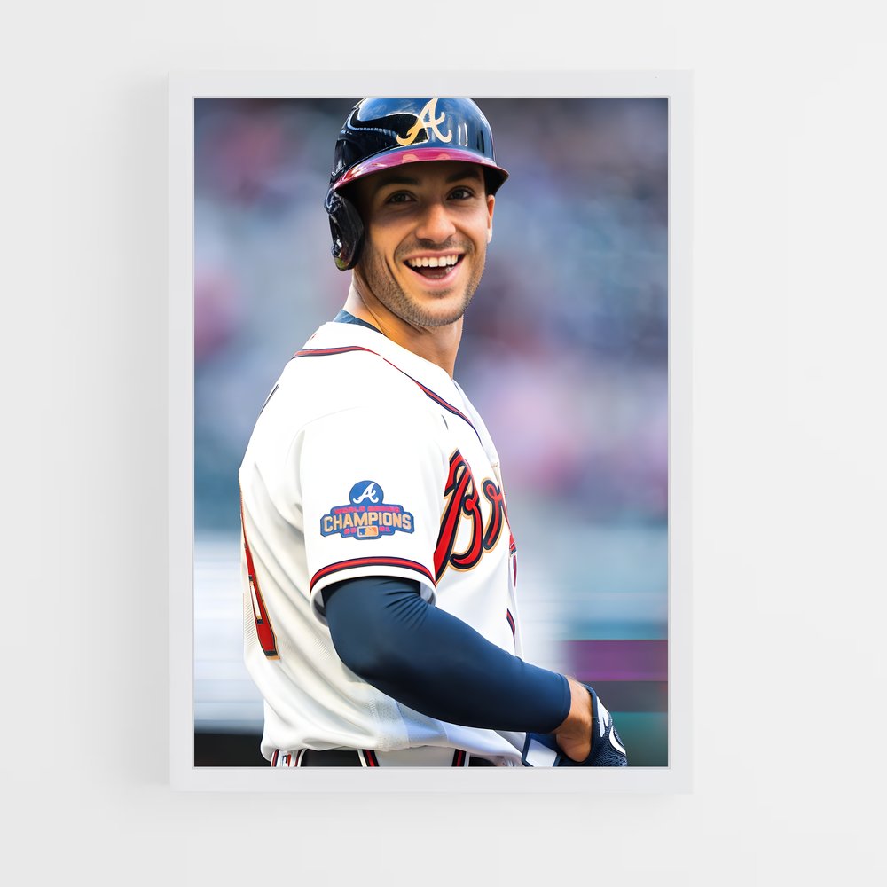 Poster Sourire au Baseball (vue 3)